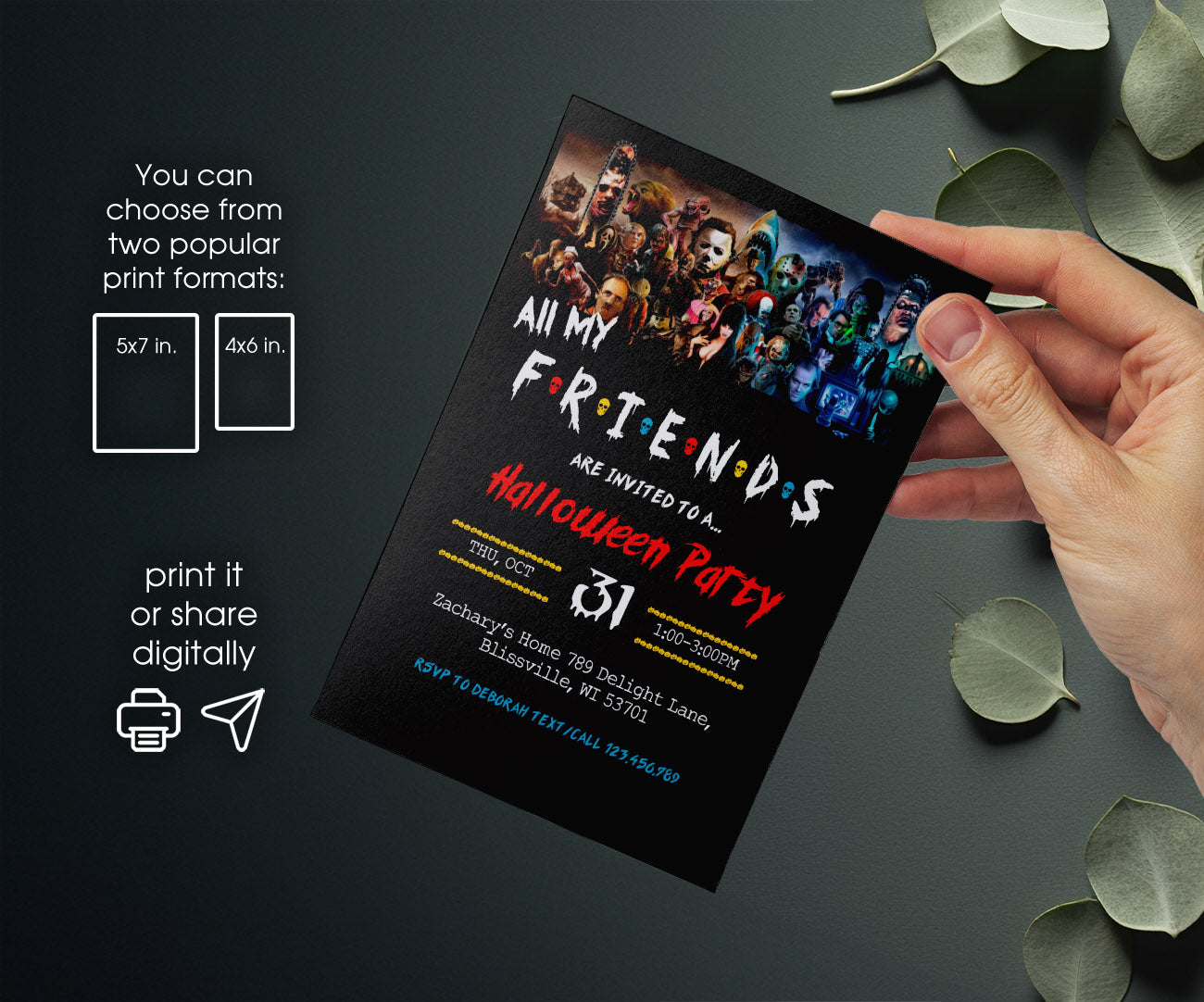 Horror Killer Movie Party customizable invitation template | Share or Print | TY281