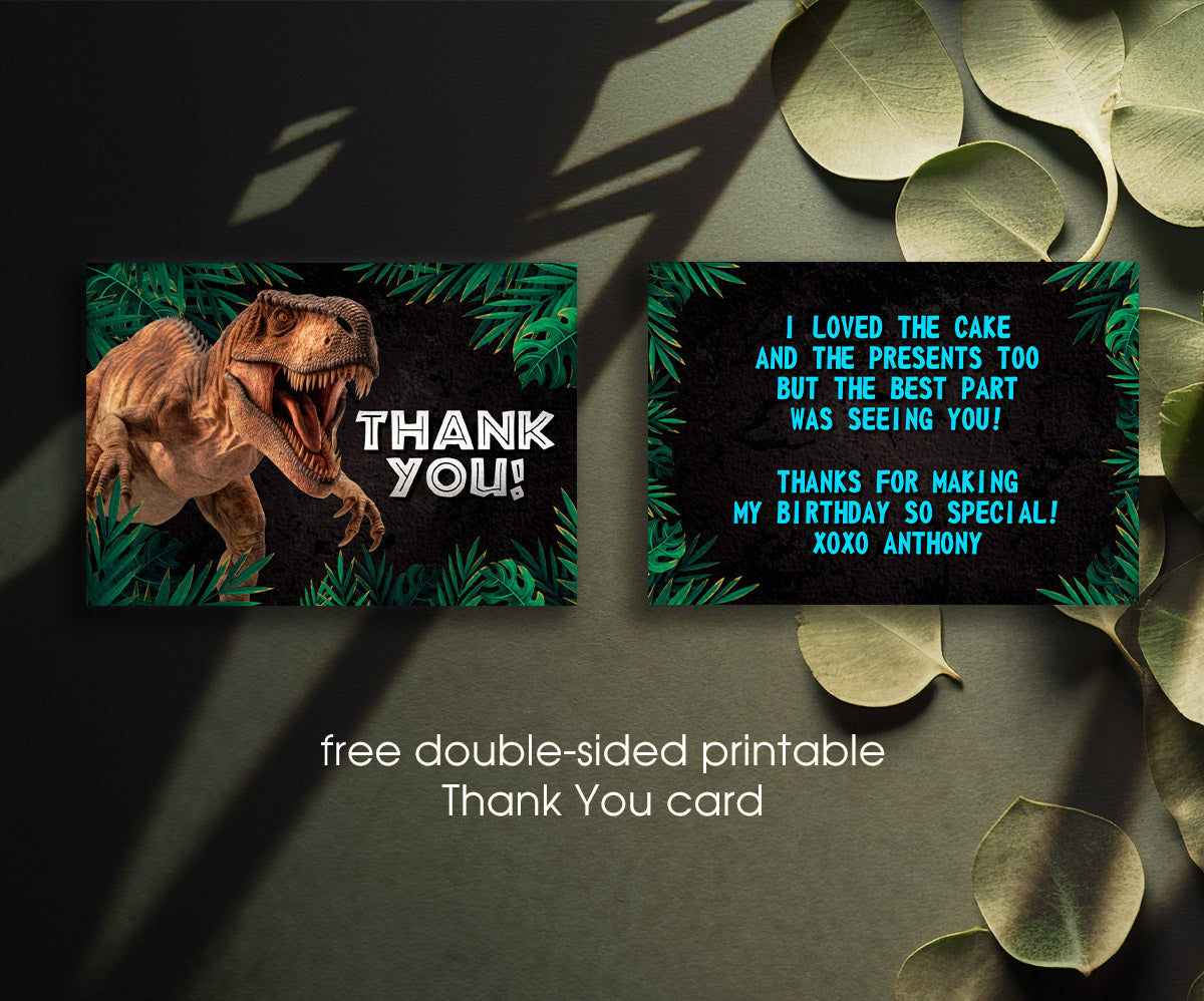 Jurassic World Dinosaur customizable invitation template | Share or Print | WD353