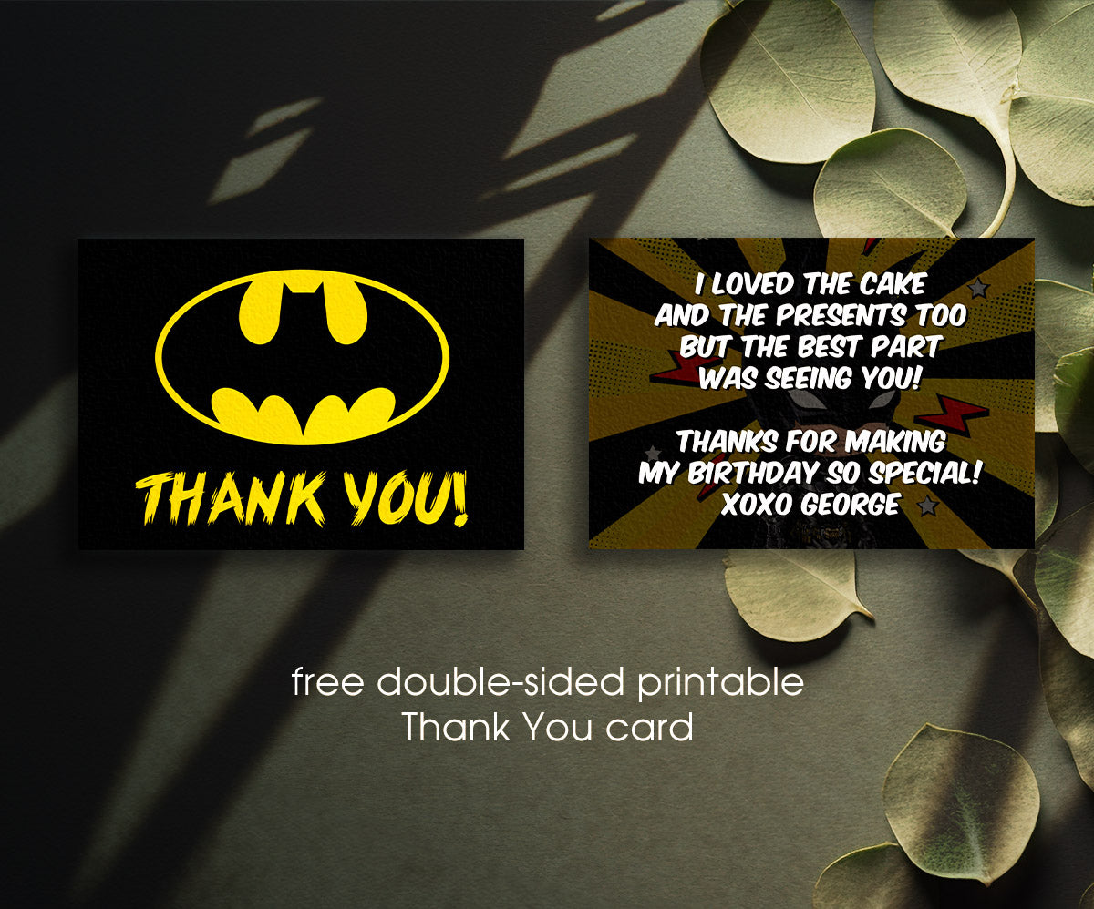 Batman Superhero DC customizable invitation template | Share or Print | ZK782