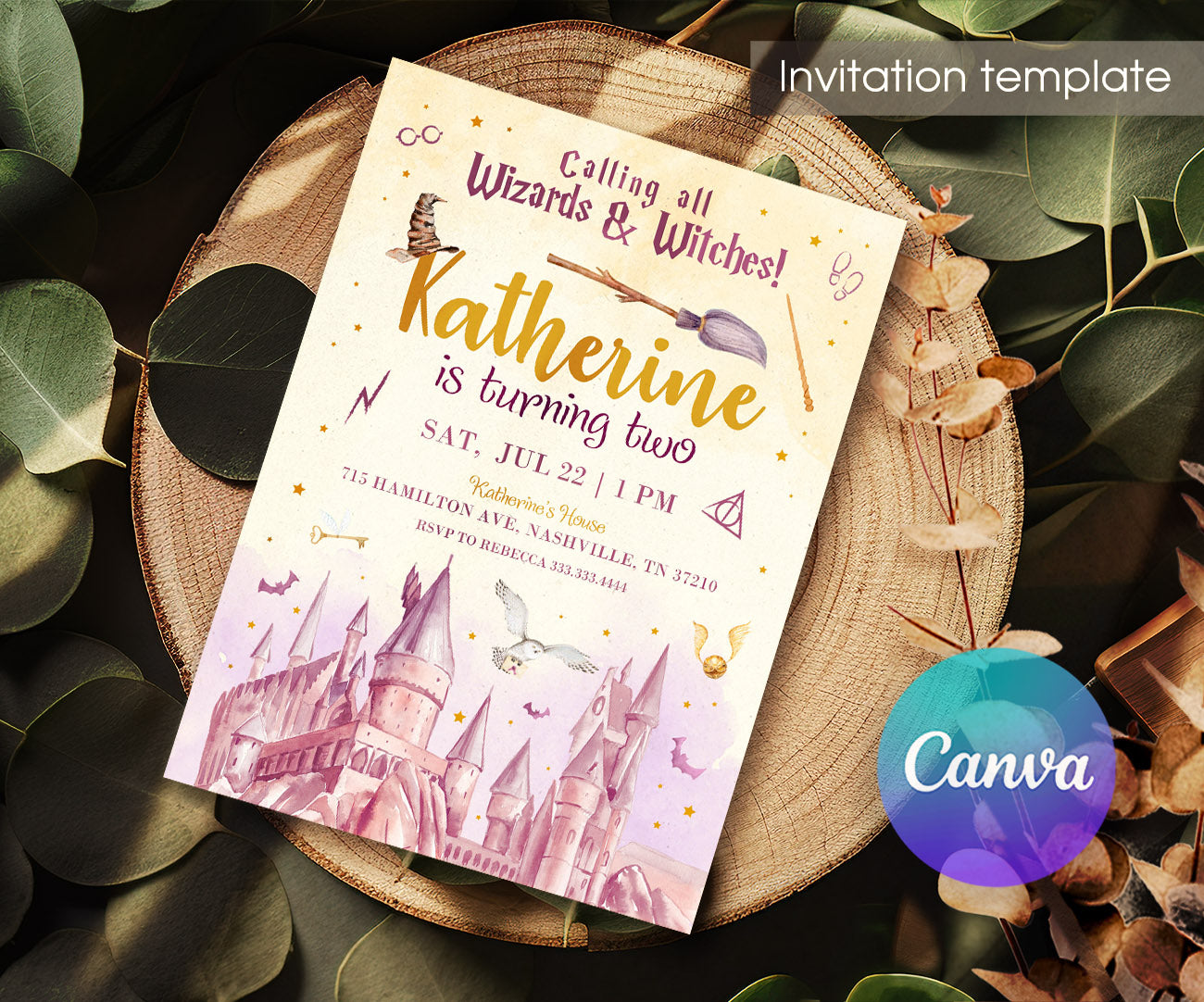 Harry Potter customizable invitation template | Share or Print | MB939