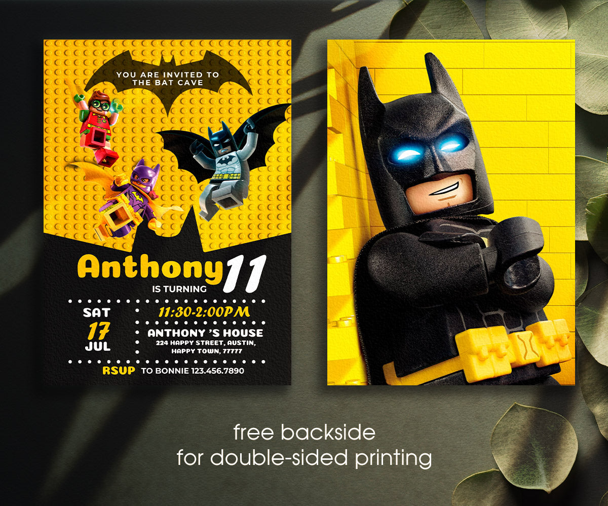 Lego Minifigures customizable invitation template | Share or Print | OD432