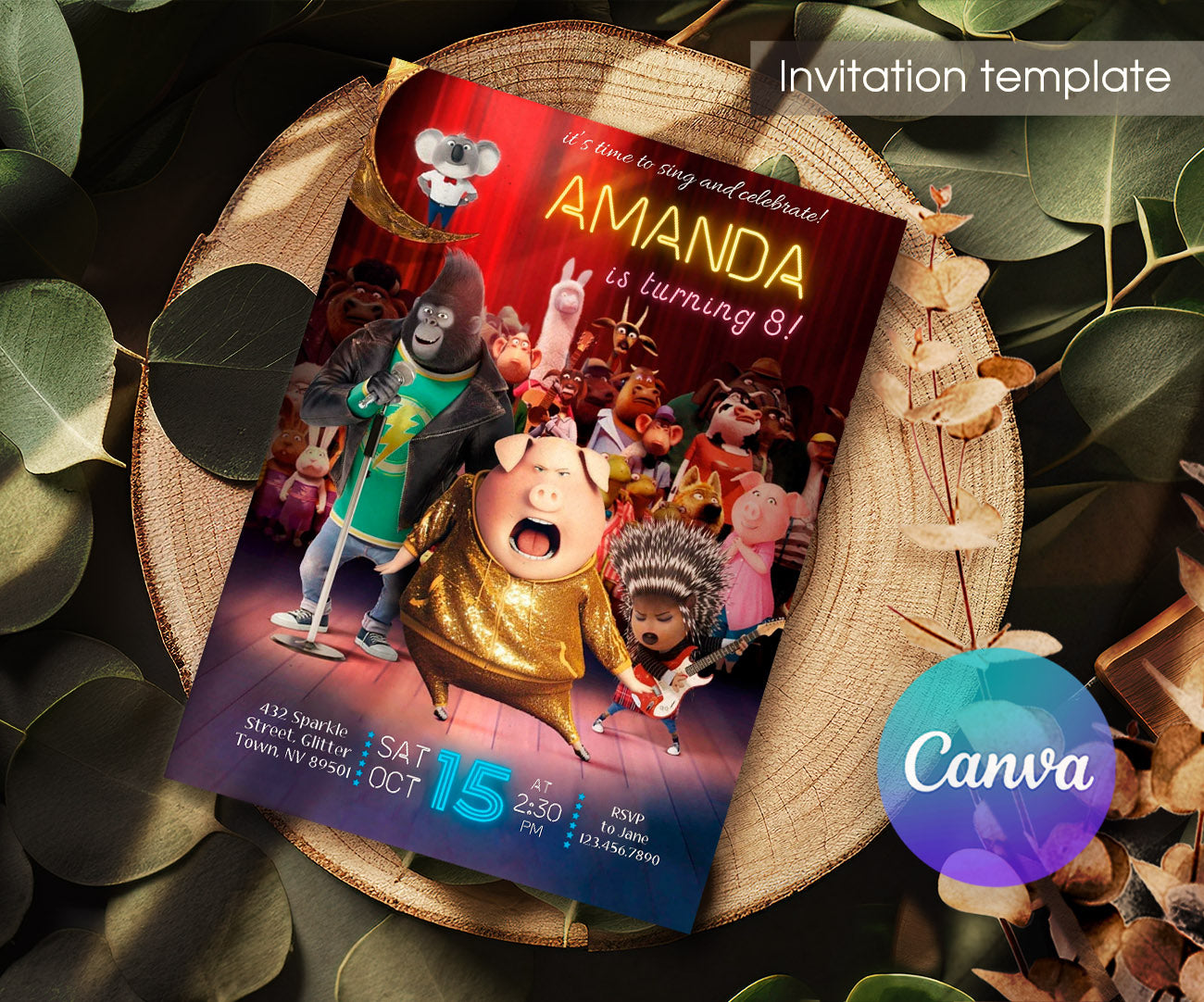 Sing Two Karaoke customizable invitation template | Share or Print | SU855