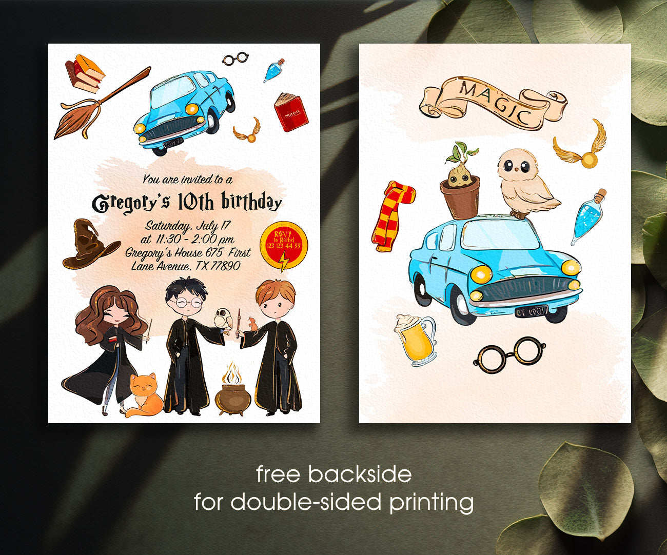 Harry Potter customizable invitation template | Share or Print | FZ510