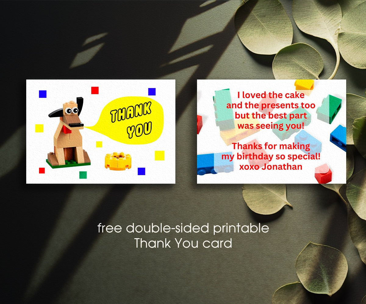 Lego customizable invitation template | Share or Print | OC332
