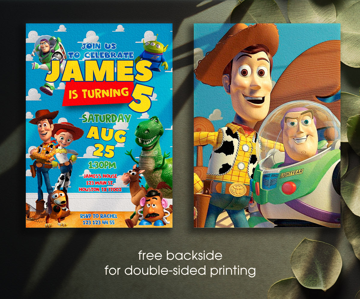 Toy Story Woody customizable invitation template | Share or Print | MH310