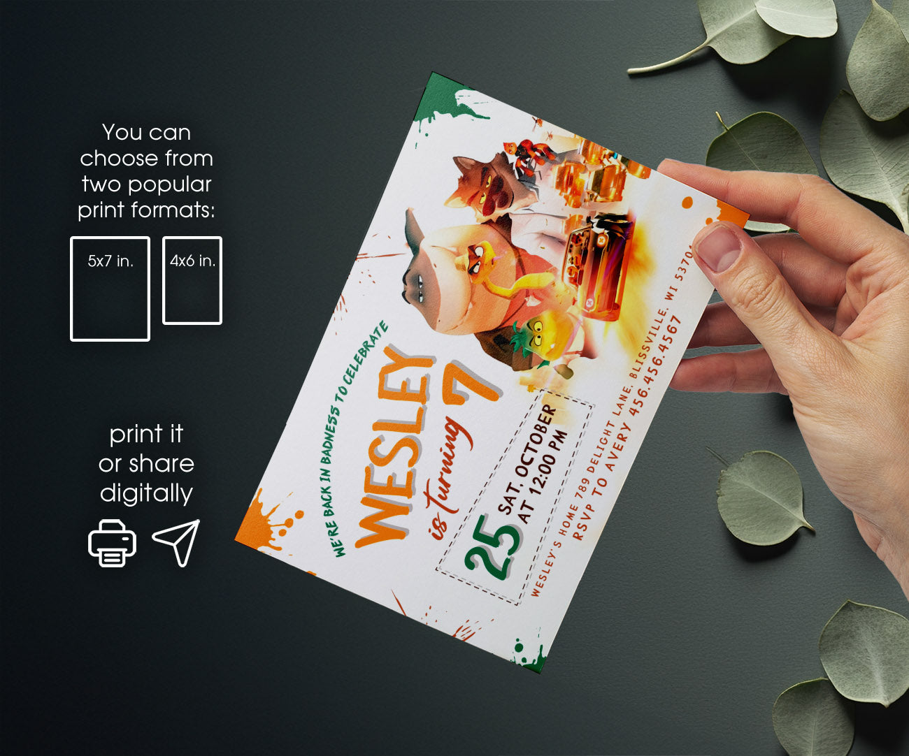 Bad Guys customizable invitation template | Share or Print | UR531