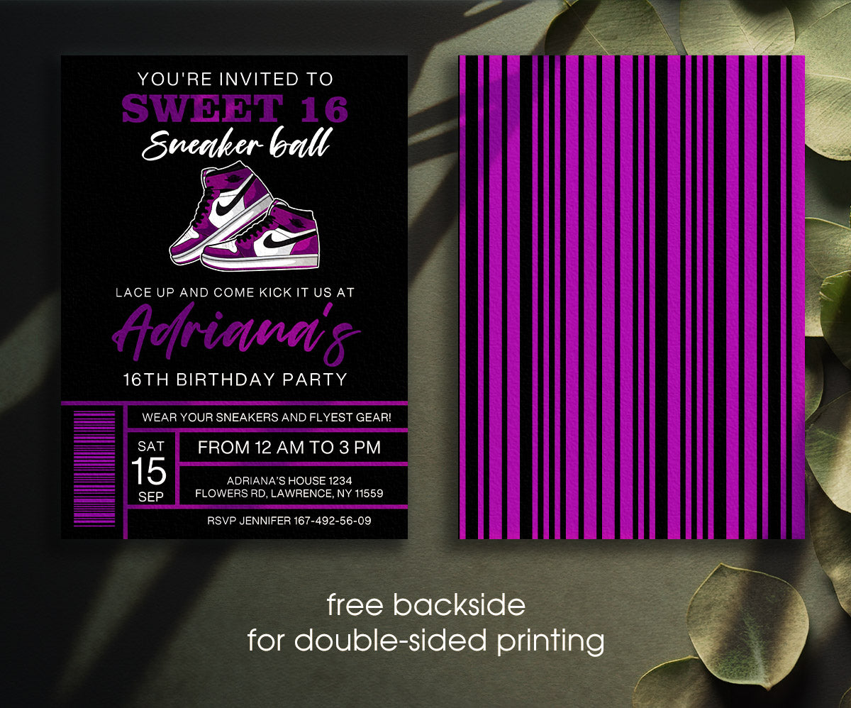 Sneaker Ball Air Jordan Nike customizable invitation template | Share or Print | LB916