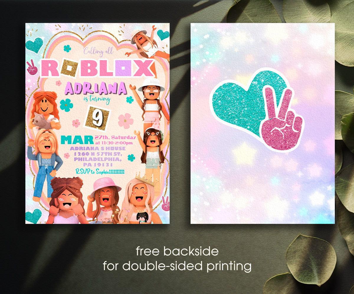 Roblox Gamer customizable invitation template | Share or Print | RG466