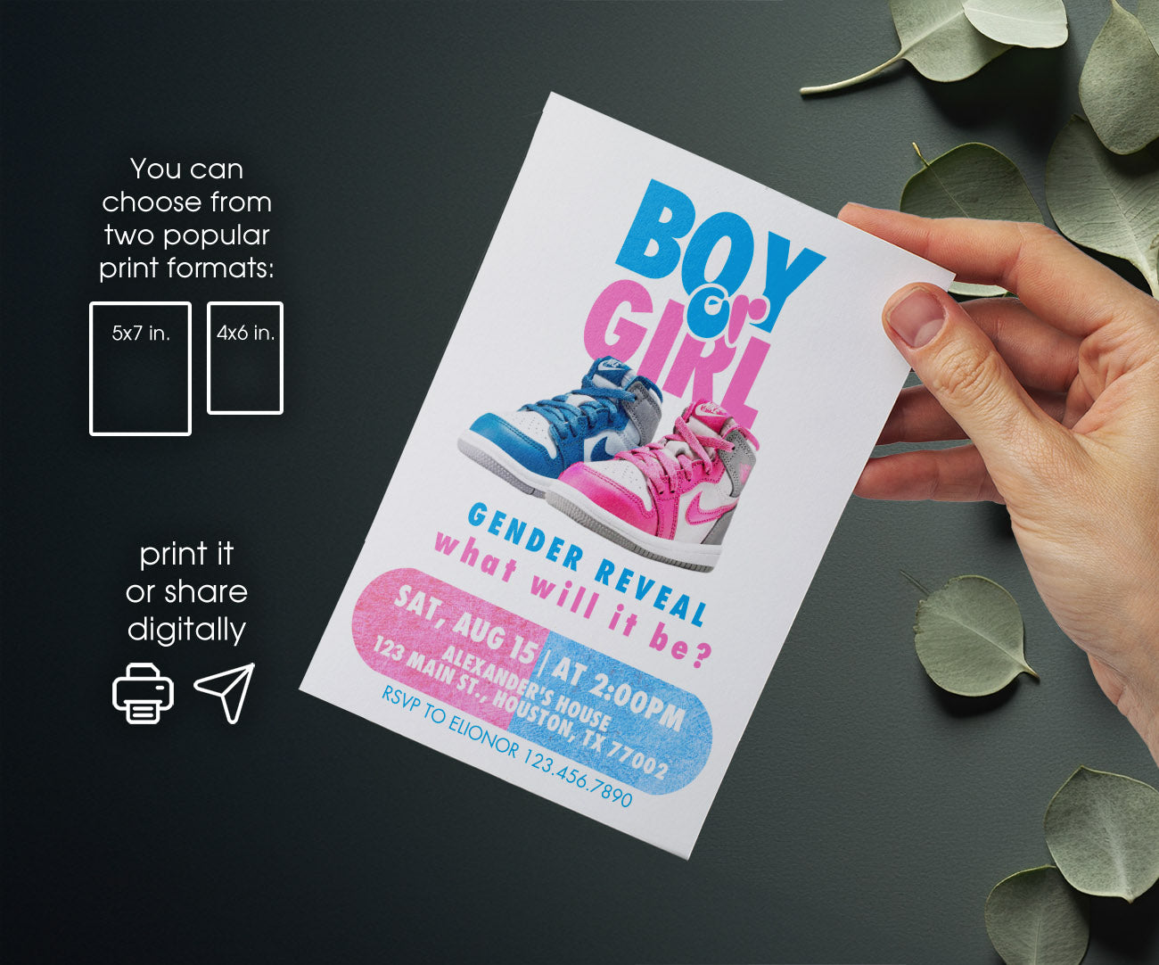 Sneaker Ball Air Jordan Nike customizable invitation template | Share or Print | ZY835