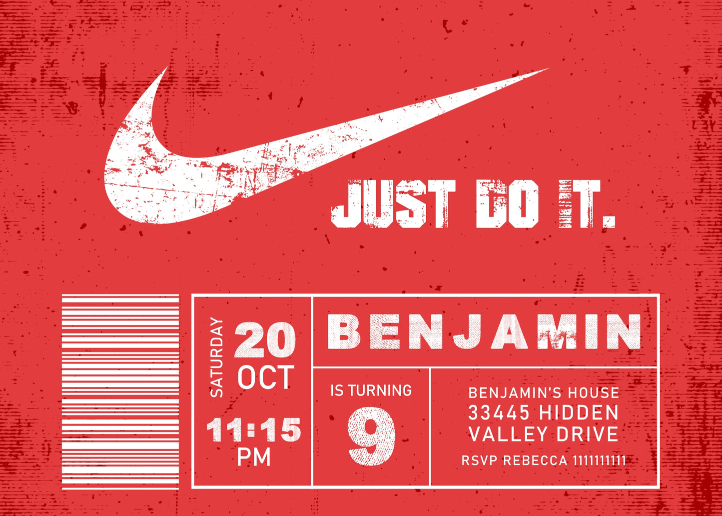 Sneaker Ball Air Jordan Nike customizable invitation template | Share or Print | LC843
