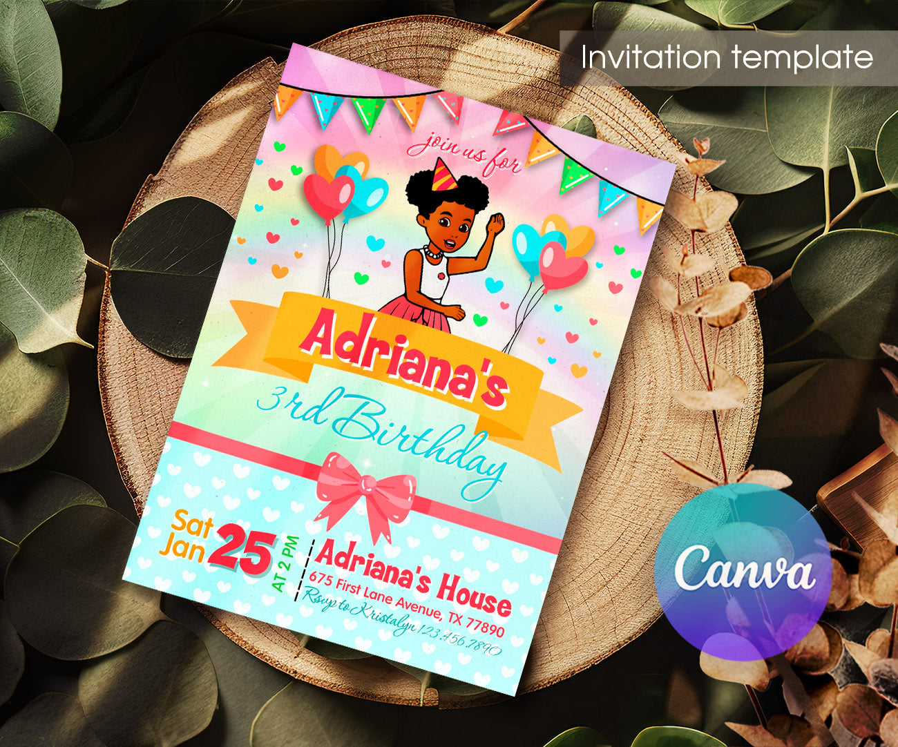 Gracie's Corner Music customizable invitation template | Share or Print | girl | XL751