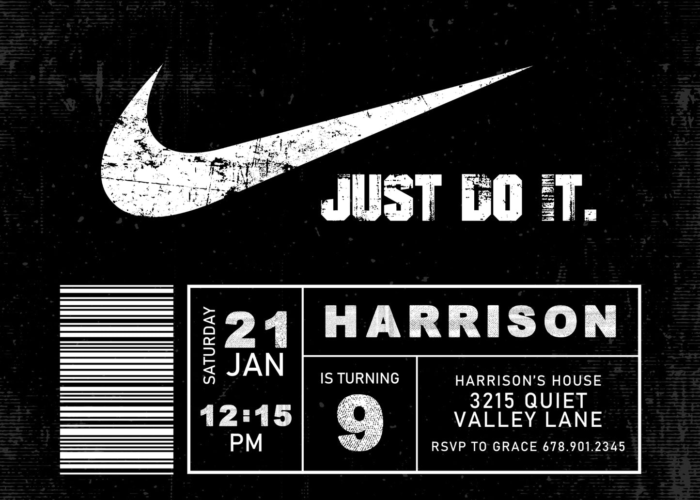 Sneaker Ball Air Jordan Nike customizable invitation template | Share or Print | OX556