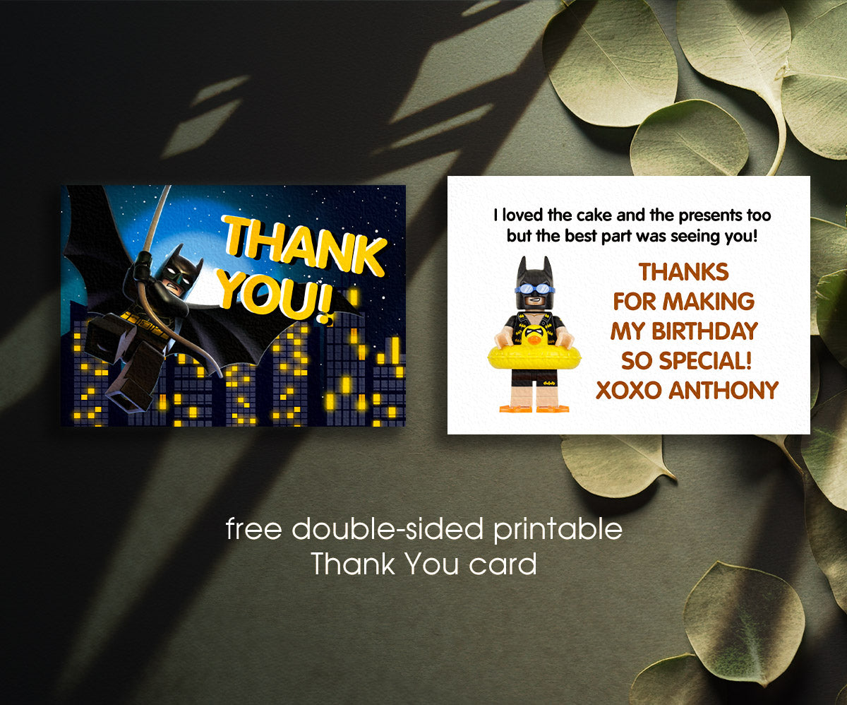 Lego Minifigures customizable invitation template | Share or Print | UY496