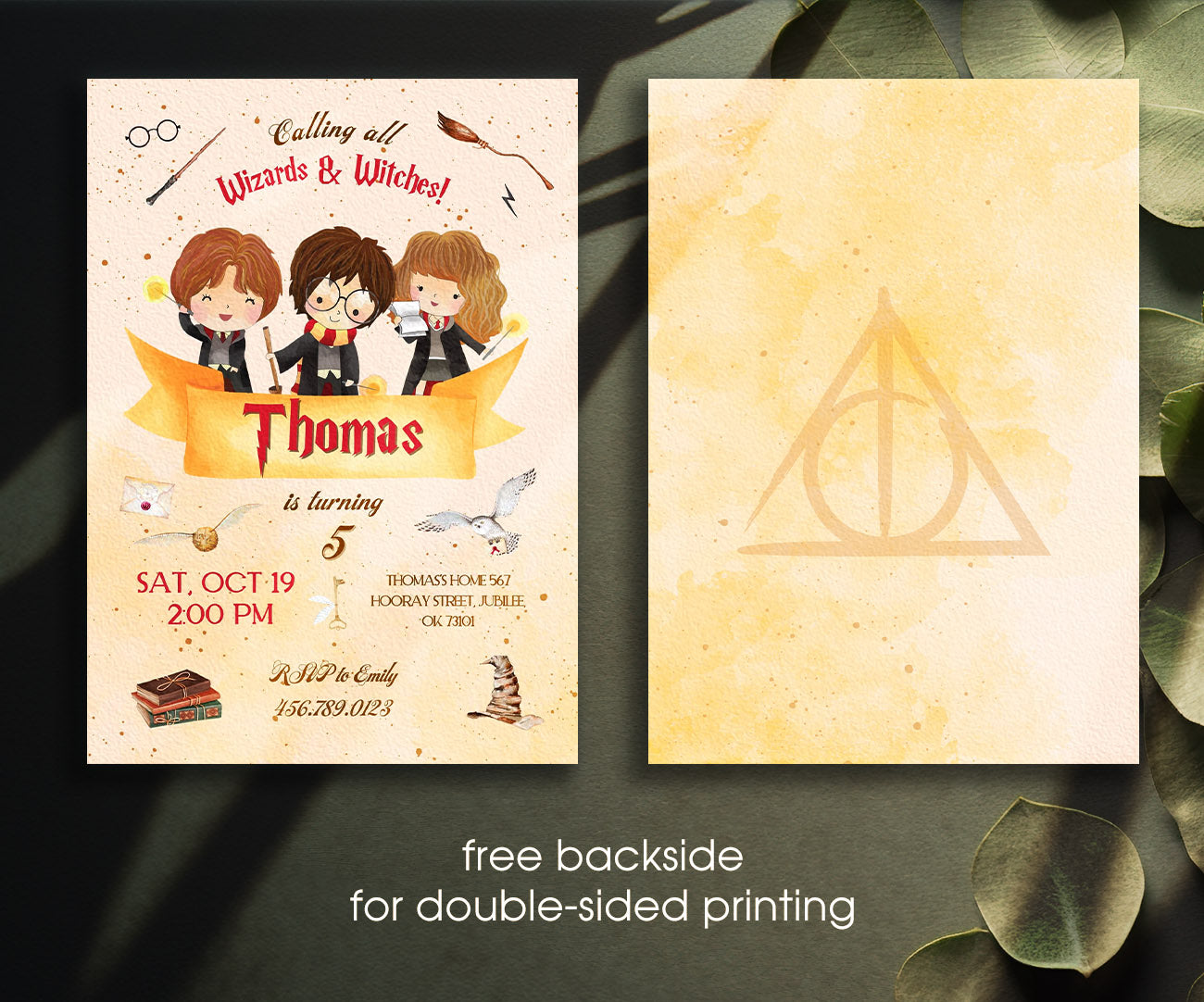 Harry Potter customizable invitation template | Share or Print | JI589