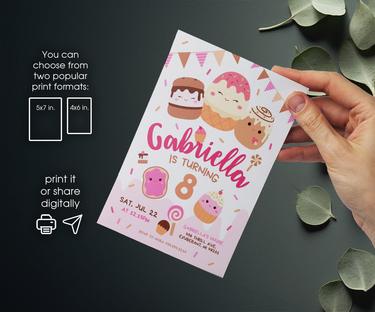Squishmallows customizable invitation template | Share or Print | RV974