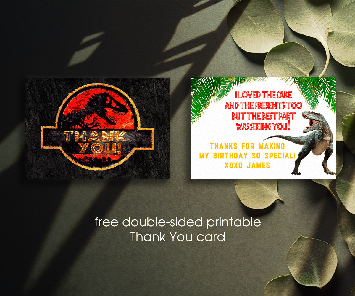 Jurassic Park Dinosaur customizable invitation template | Share or Print | NI728
