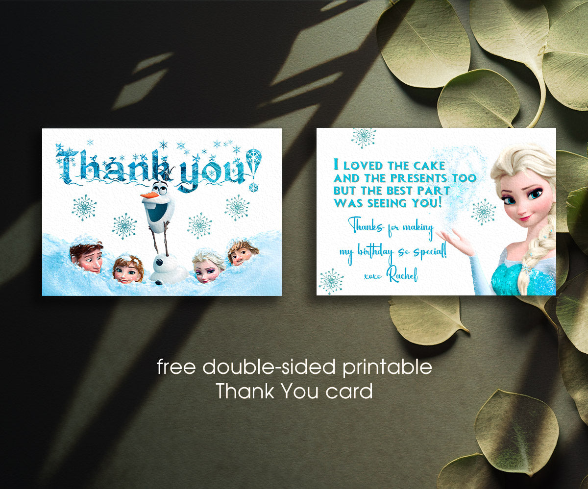 Frozen Elsa customizable invitation template | Share or Print | girl | HB585