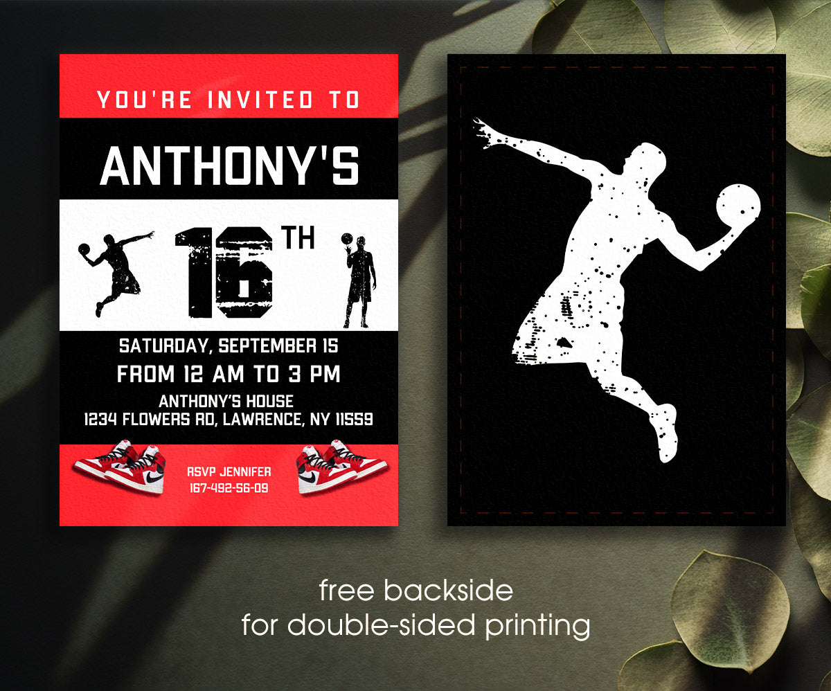 Sneaker Ball Air Jordan Nike customizable invitation template | Share or Print | ER104