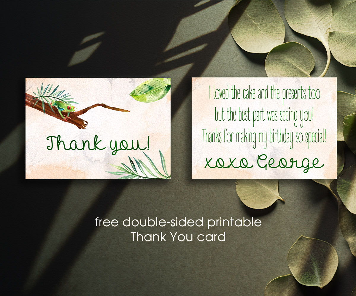 Reptile Lizard Snake customizable invitation template | Share or Print | UX208