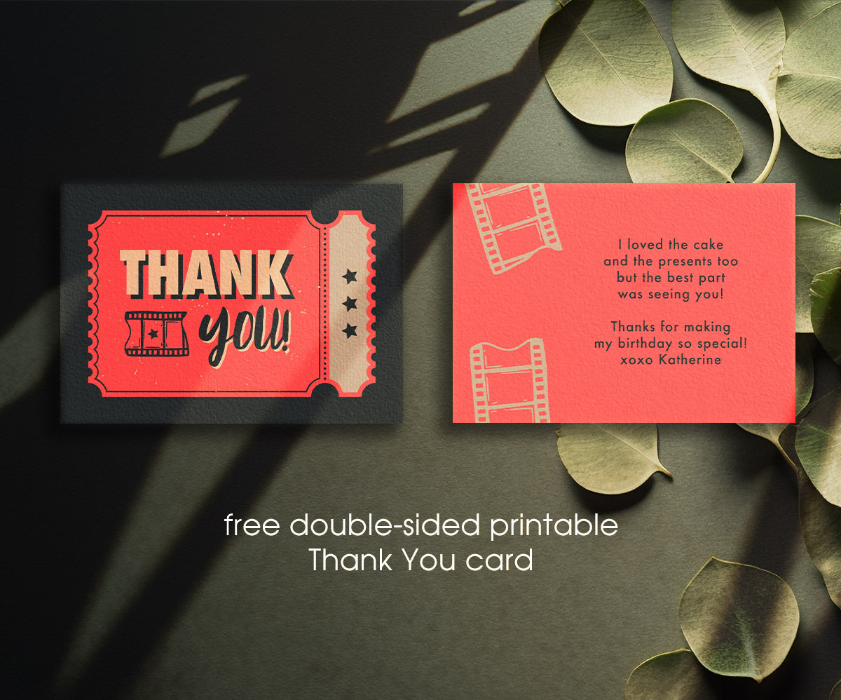 Hollywood Movie Party customizable invitation template | Share or Print | IN360