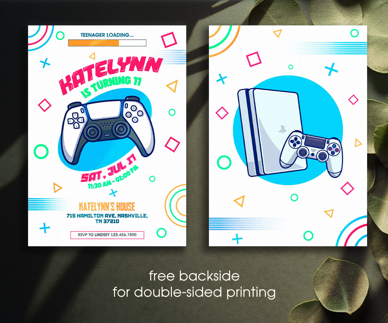 Gamer Party customizable invitation template | Share or Print | boy | OV558