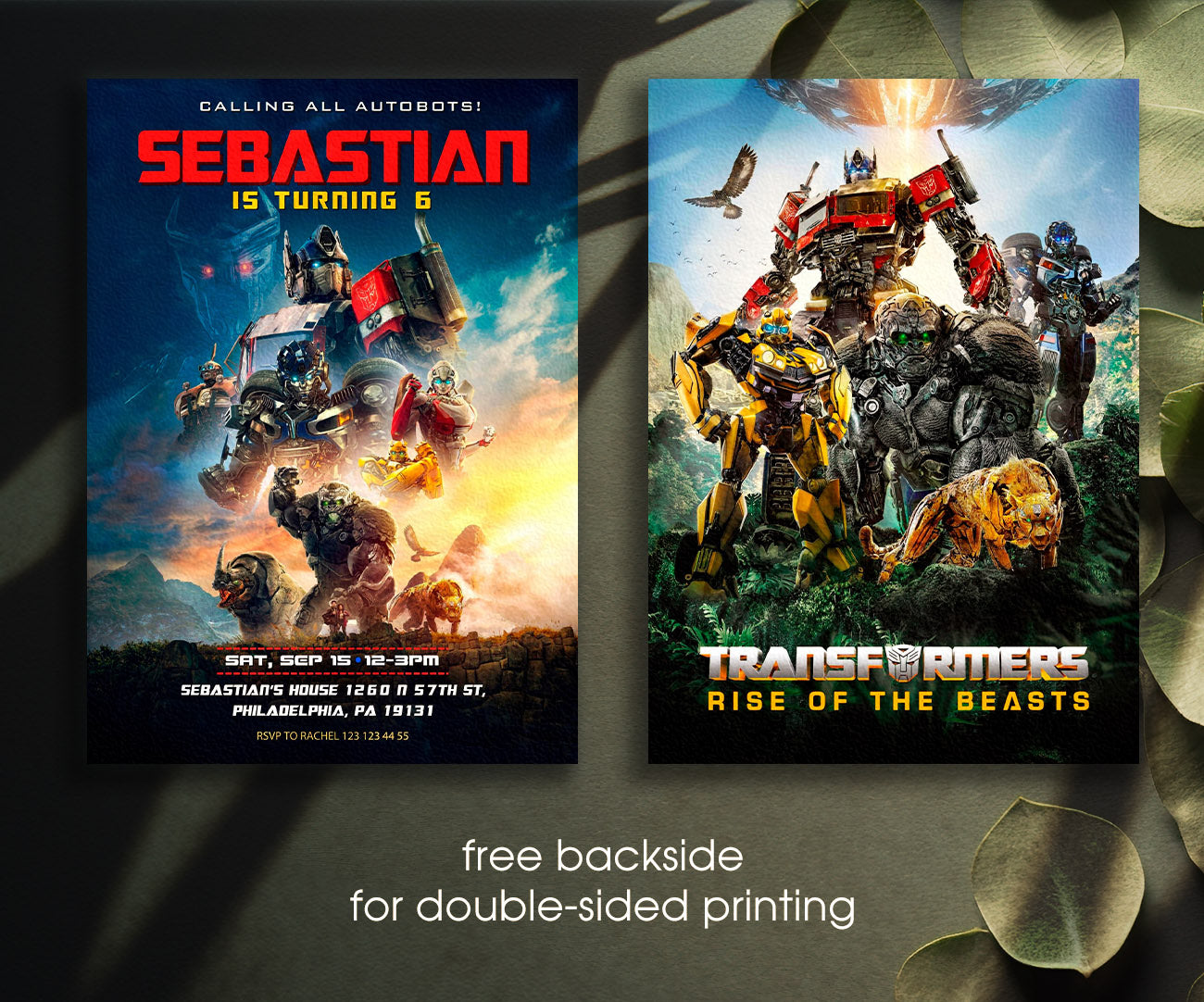 Transformers Rescue Bots customizable invitation template | Share or Print | boy | QM232