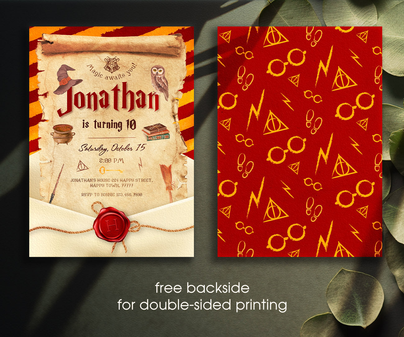 Harry Potter customizable invitation template | Share or Print | OR800