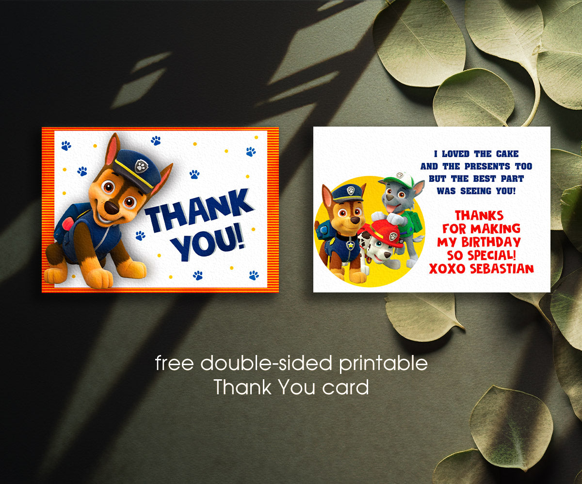 PAW Patrol customizable invitation template | Share or Print | QS882