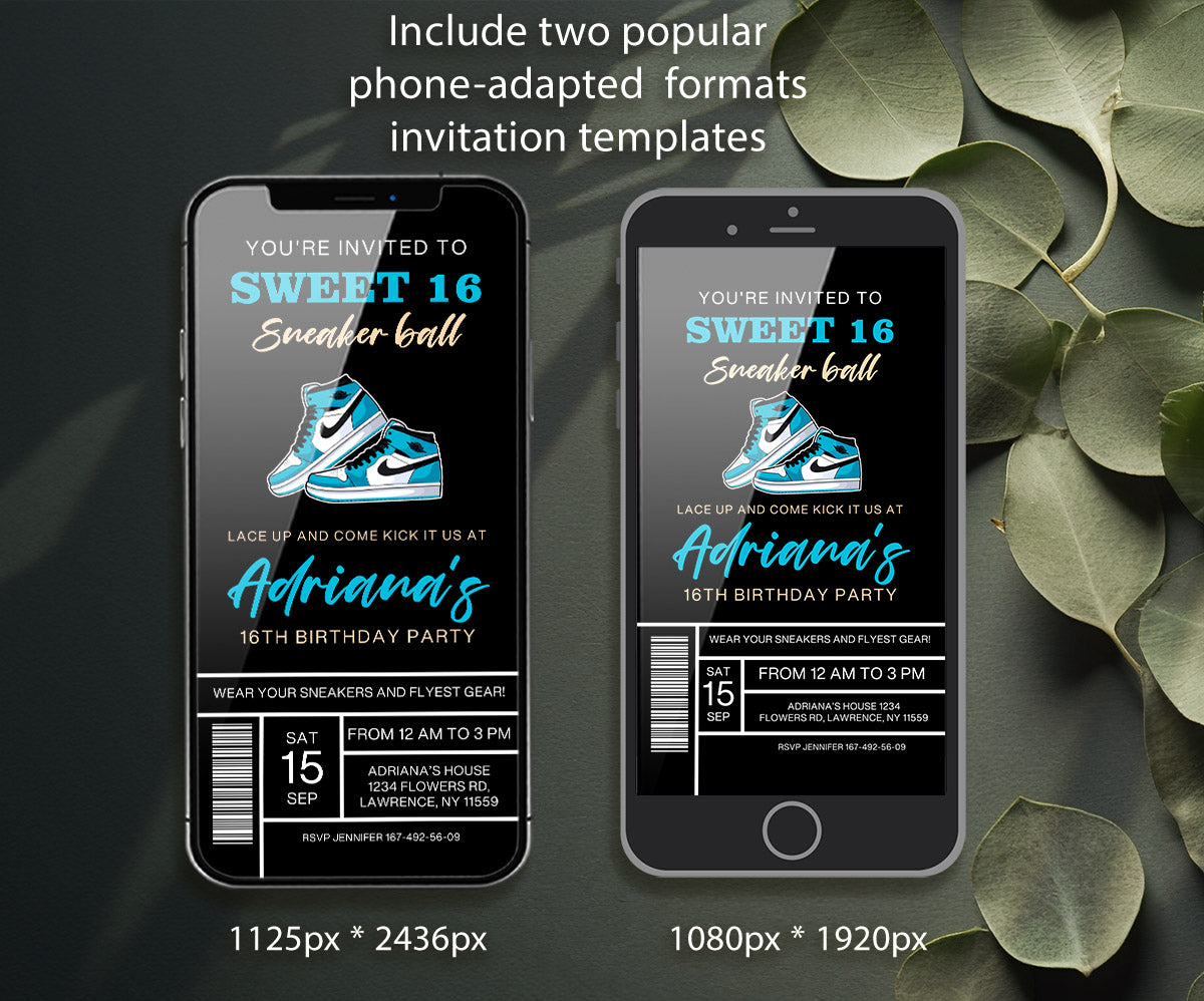 Sneaker Ball Air Jordan Nike customizable invitation template | Share or Print | XN331