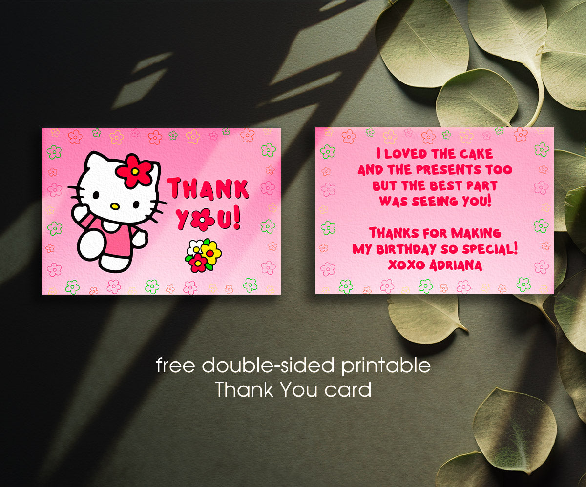 Hello Kitty Sanrio customizable invitation template | Share or Print | WI331