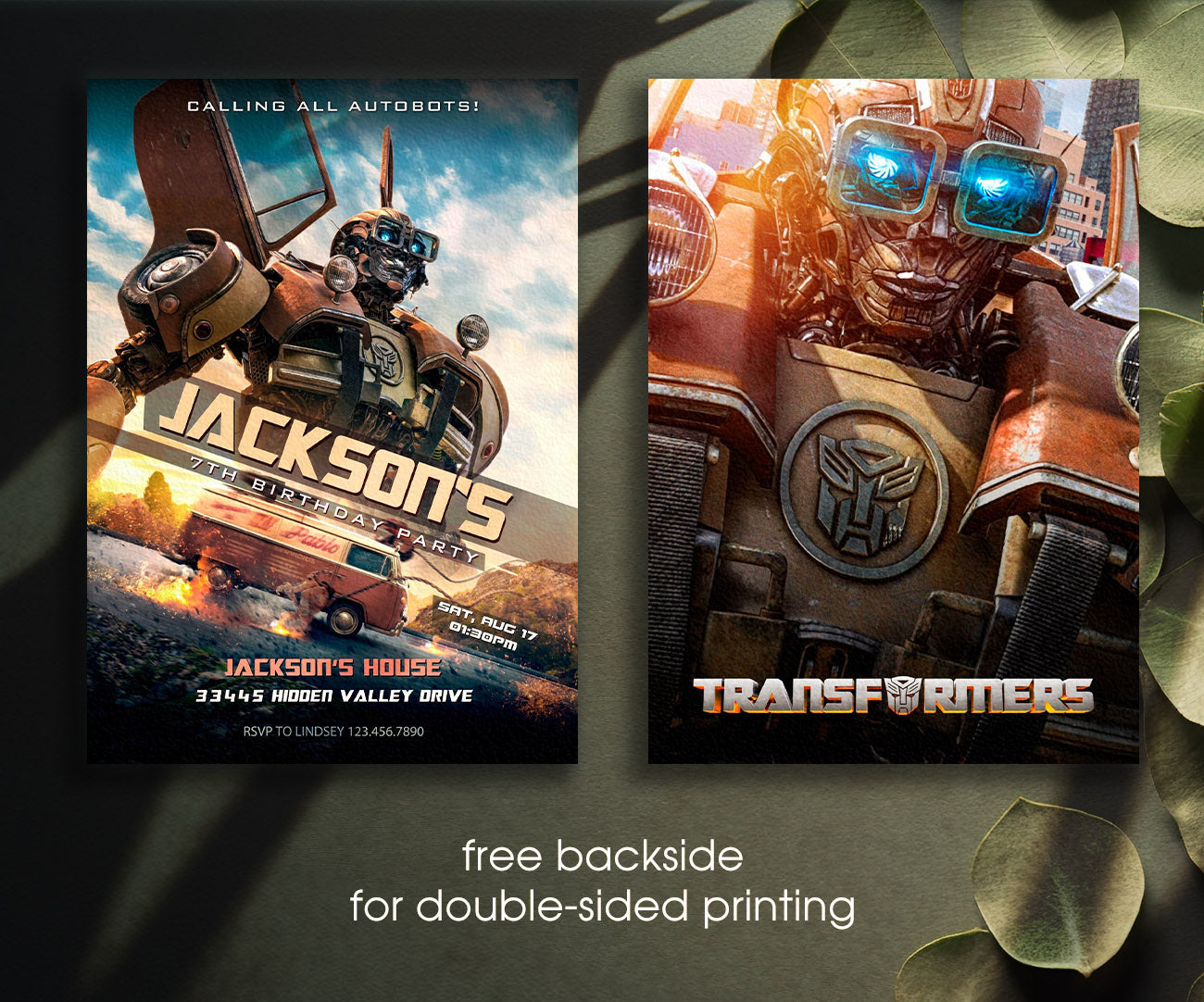 Transformers Rescue Bots customizable invitation template | Share or Print | boy | OM186