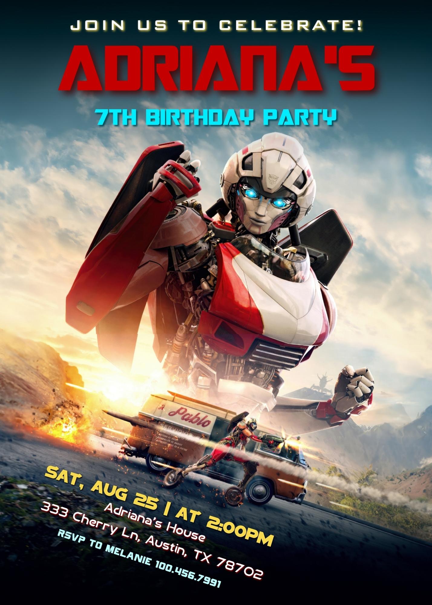 Transformers Rescue Bots customizable invitation template | Share or Print | boy | YV642