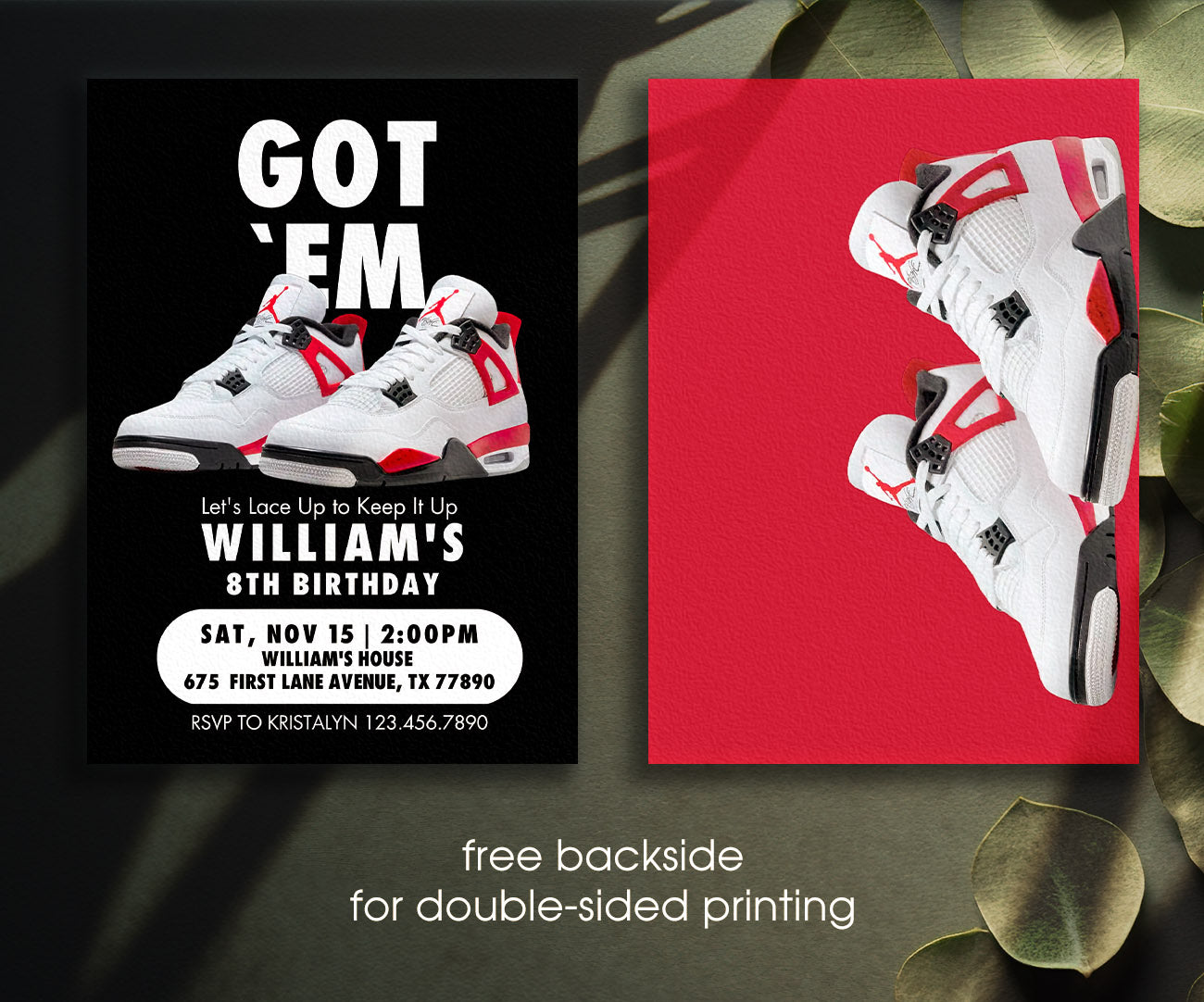 Sneaker Ball Air Jordan Nike customizable invitation template | Share or Print | NL107