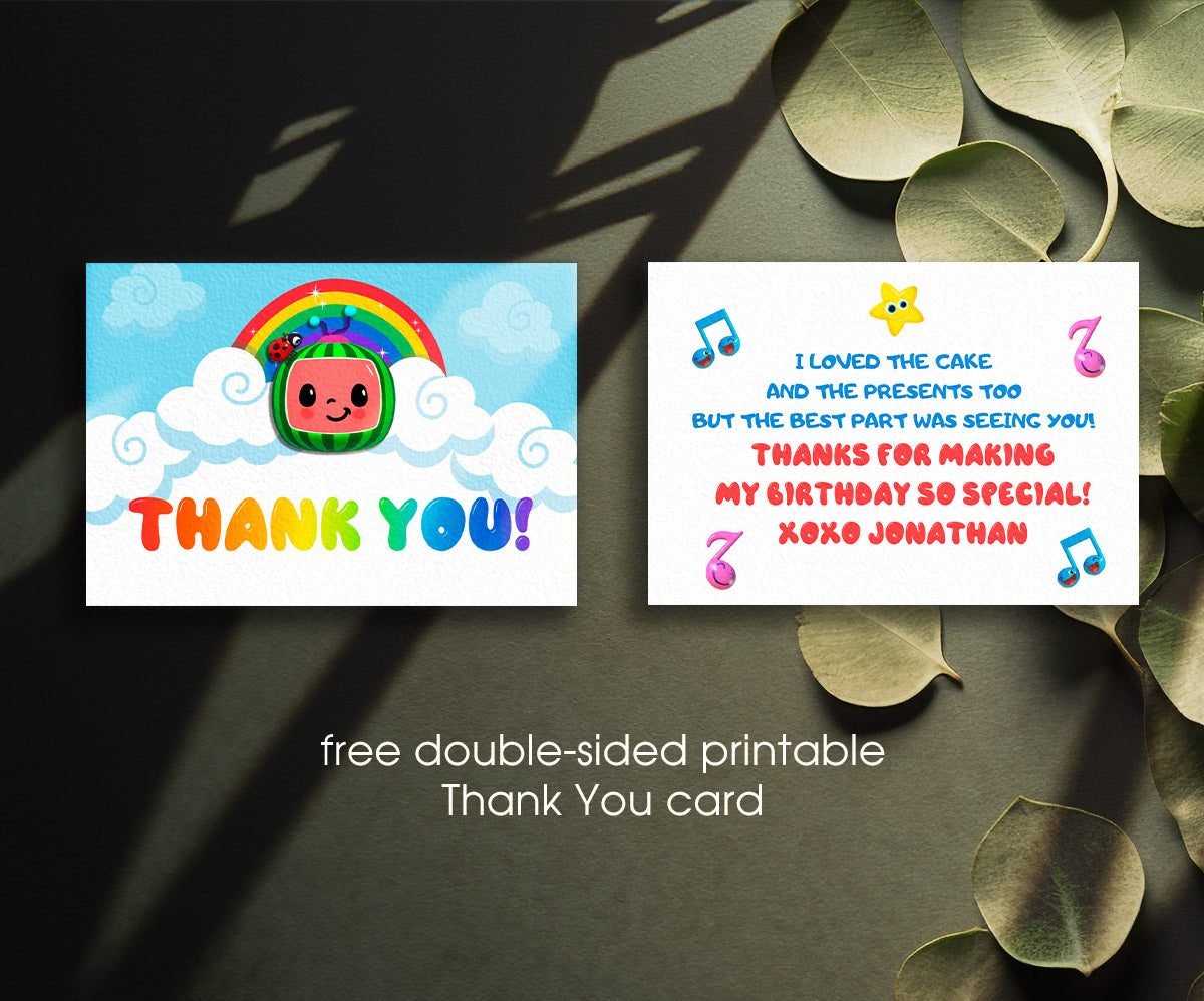 Cocomelon customizable invitation template | Share or Print | JQ740
