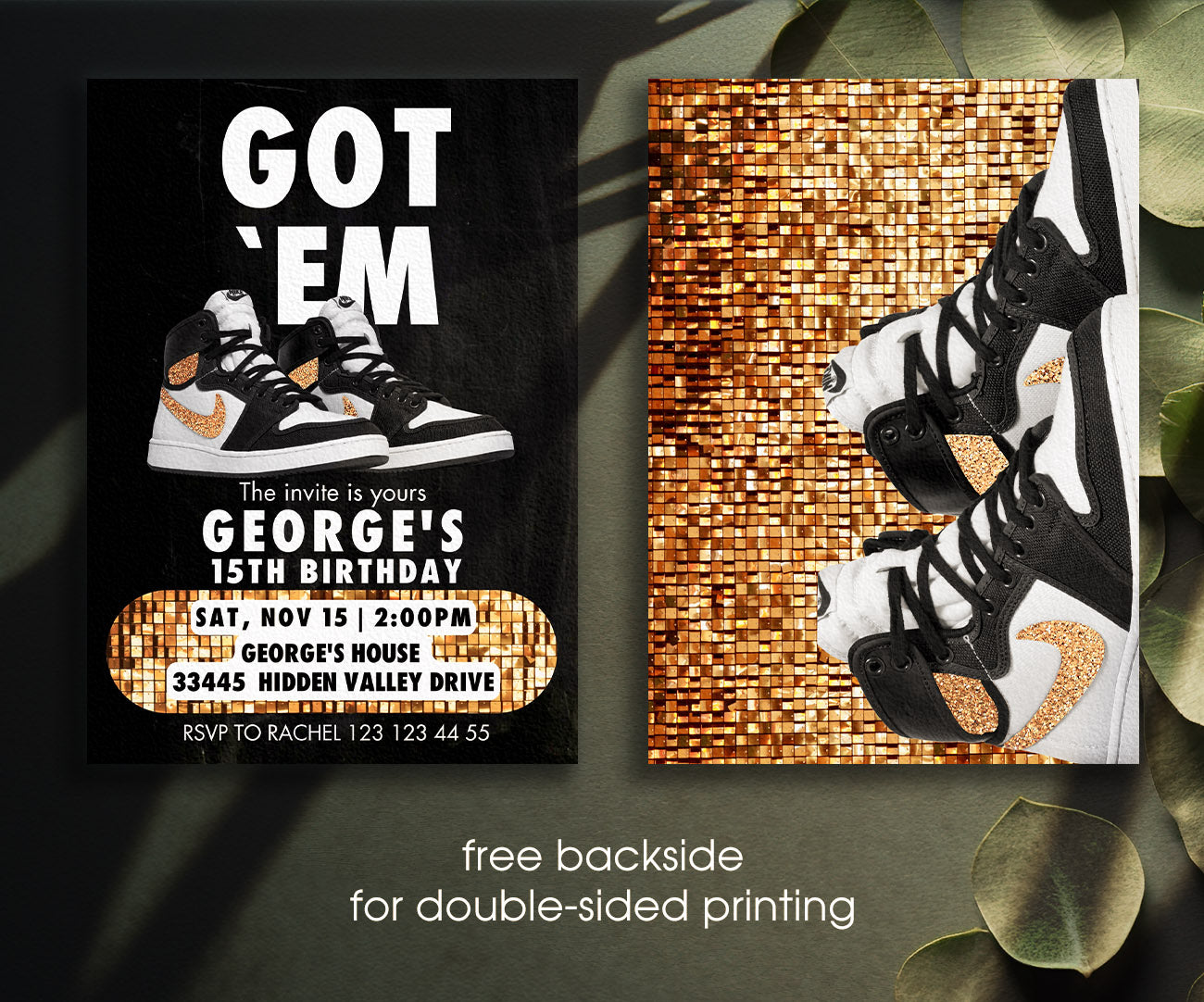 Sneaker Ball Air Jordan Nike customizable invitation template | Share or Print | NS923