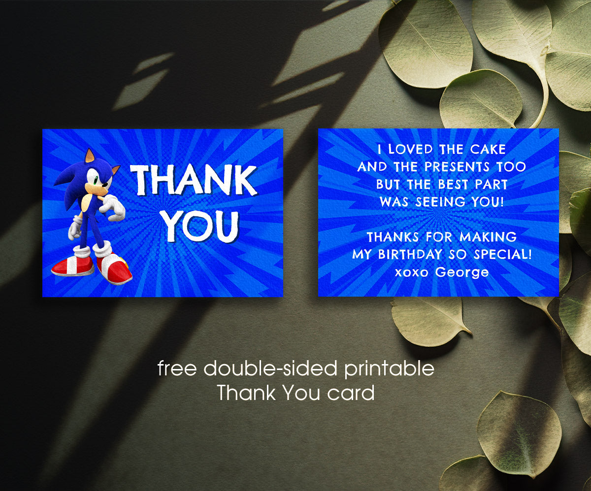 Sonic the Hedgehog customizable invitation template | Share or Print | SB535