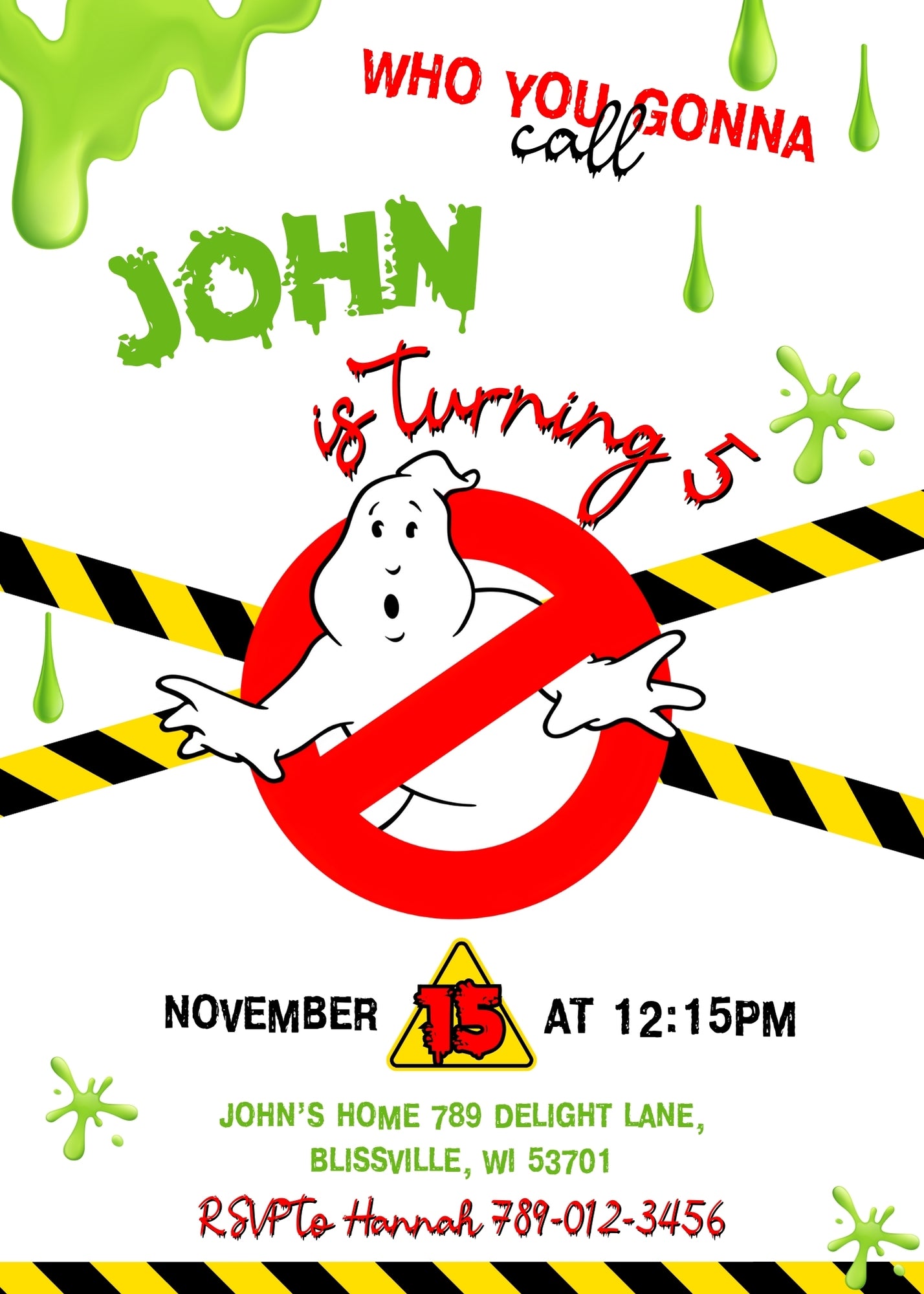 Ghostbusters customizable invitation template | Share or Print | HQ359