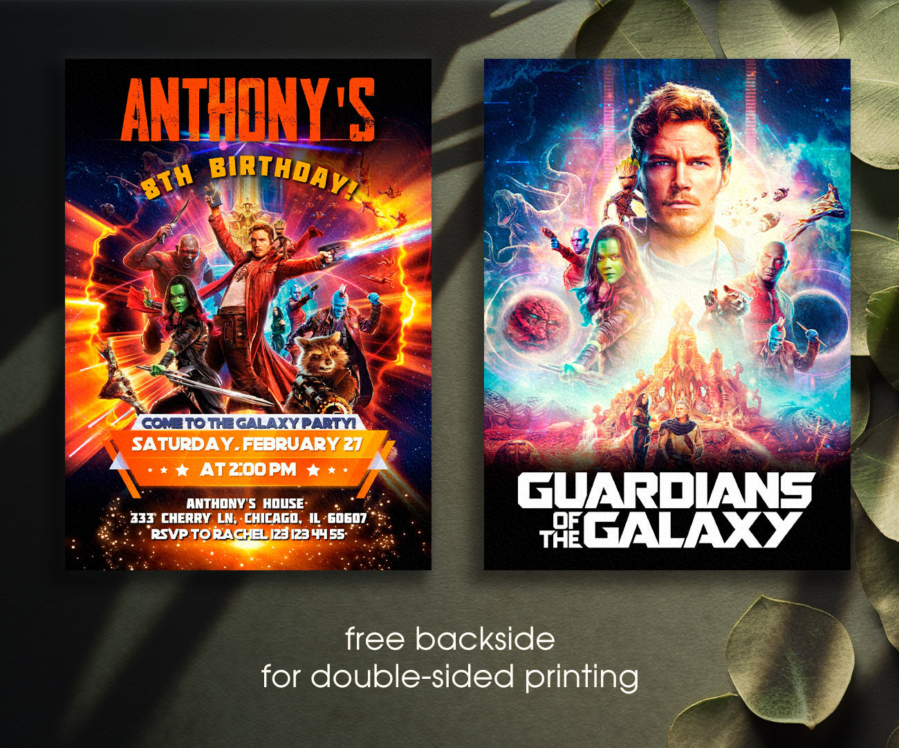 Guardians of The Galaxy Superhero customizable invitation template | Share or Print | boy | JW042