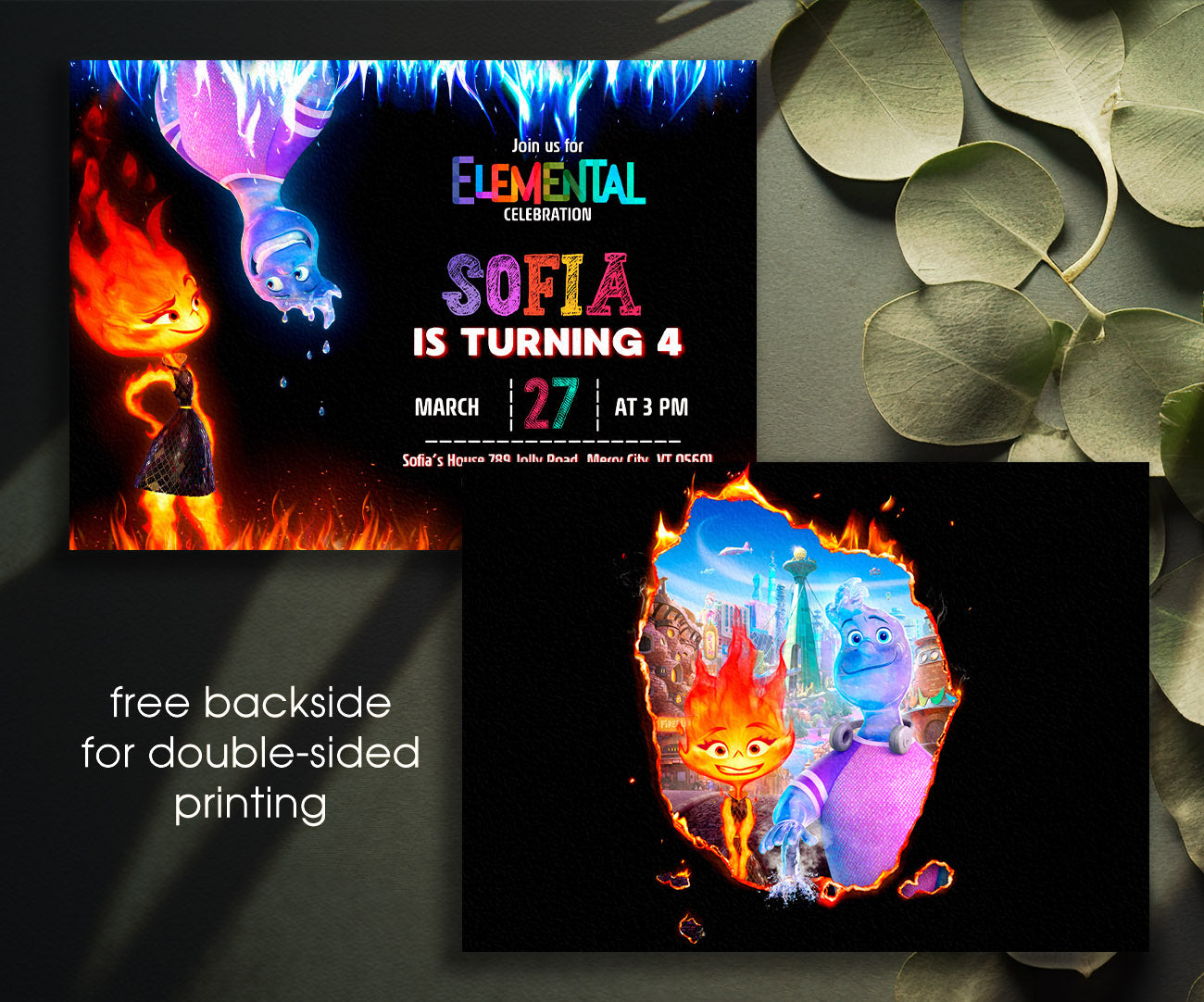Elemental customizable invitation template | Share or Print | BZ586