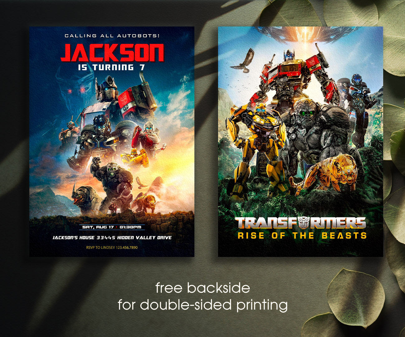 Transformers Rescue Bots customizable invitation template | Share or Print | boy | SZ410
