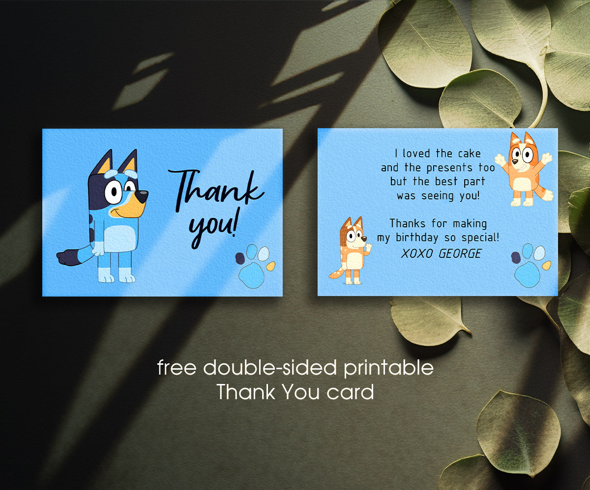 Bluey Bingo customizable invitation template | Share or Print | WK696