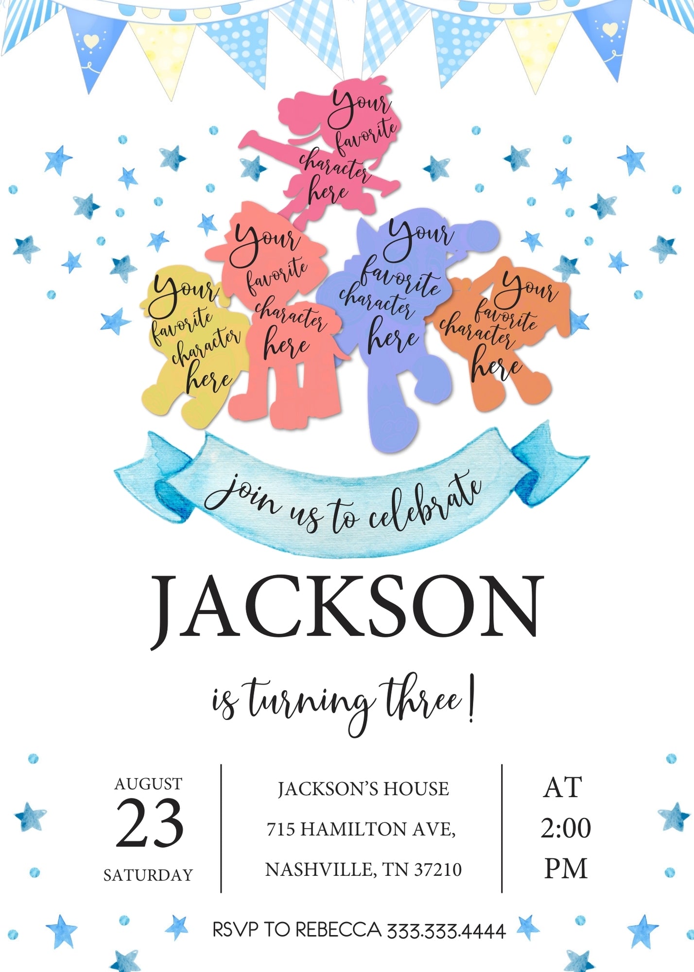 PAW Patrol customizable invitation template | Share or Print | HY800