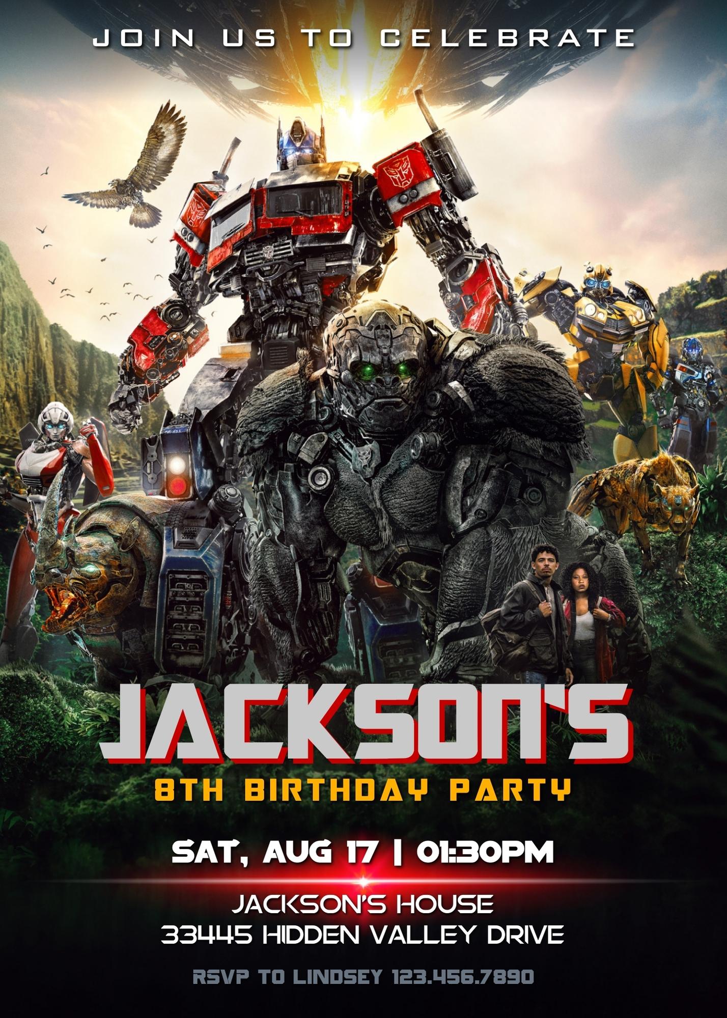 Transformers Rescue Bots customizable invitation template | Share or Print | boy | VU539
