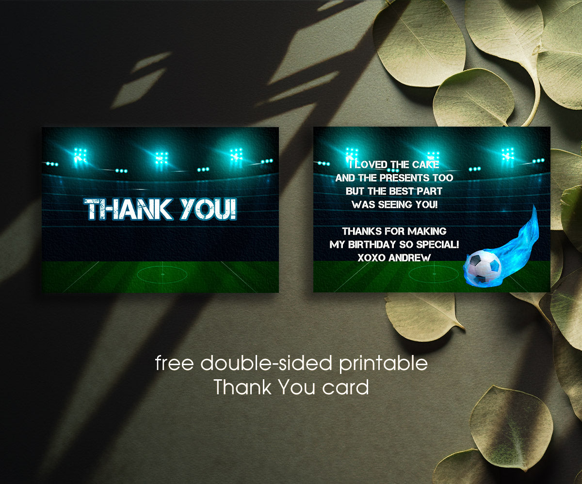 Soccer Champion League FC customizable invitation template | Share or Print | boy | MU681
