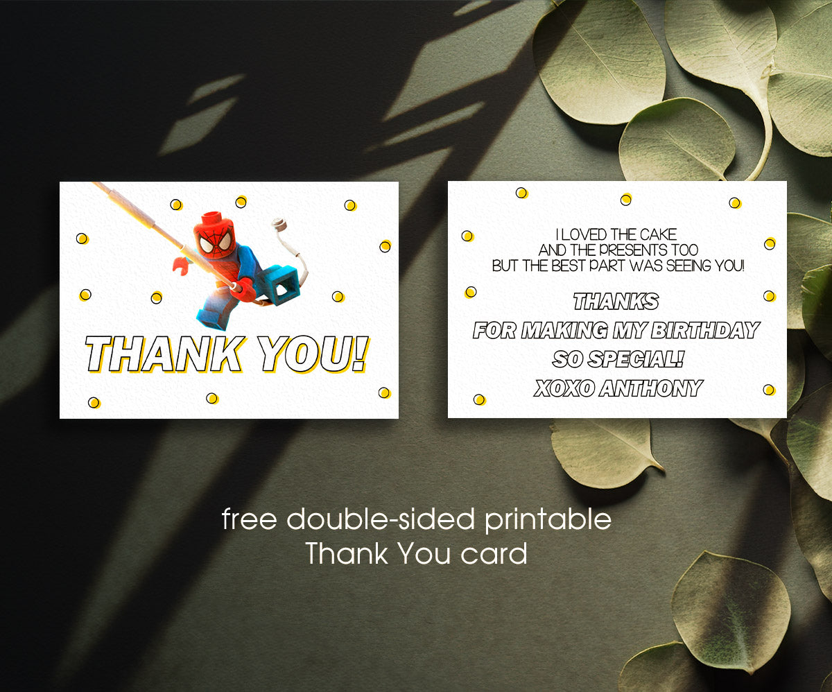 Lego Minifigures customizable invitation template | Share or Print | QY890