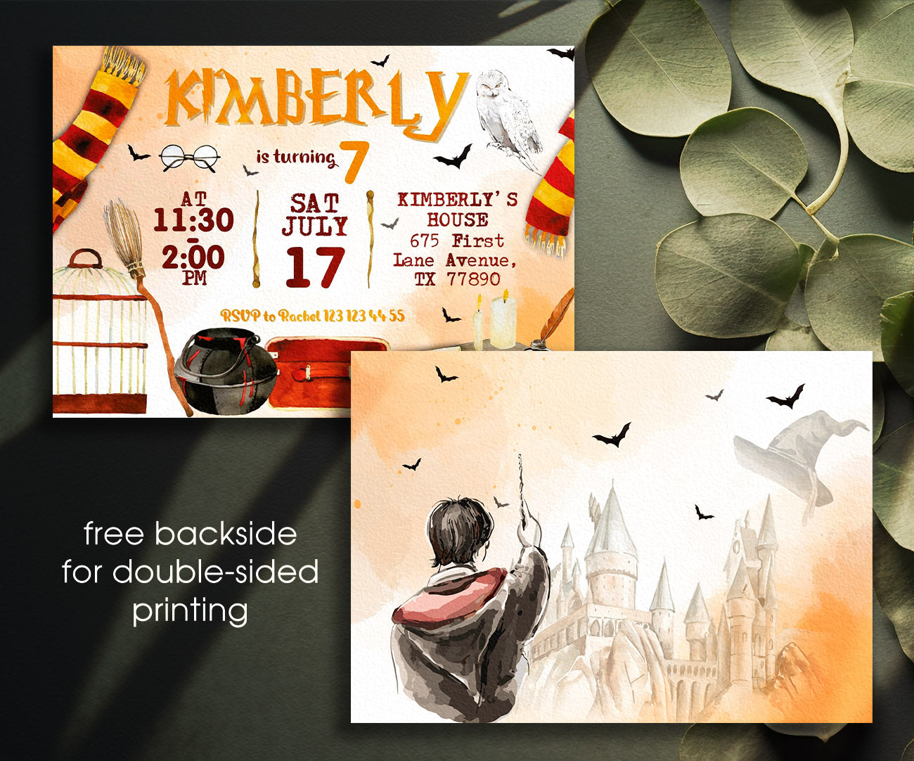 Harry Potter customizable invitation template | Share or Print | KE144