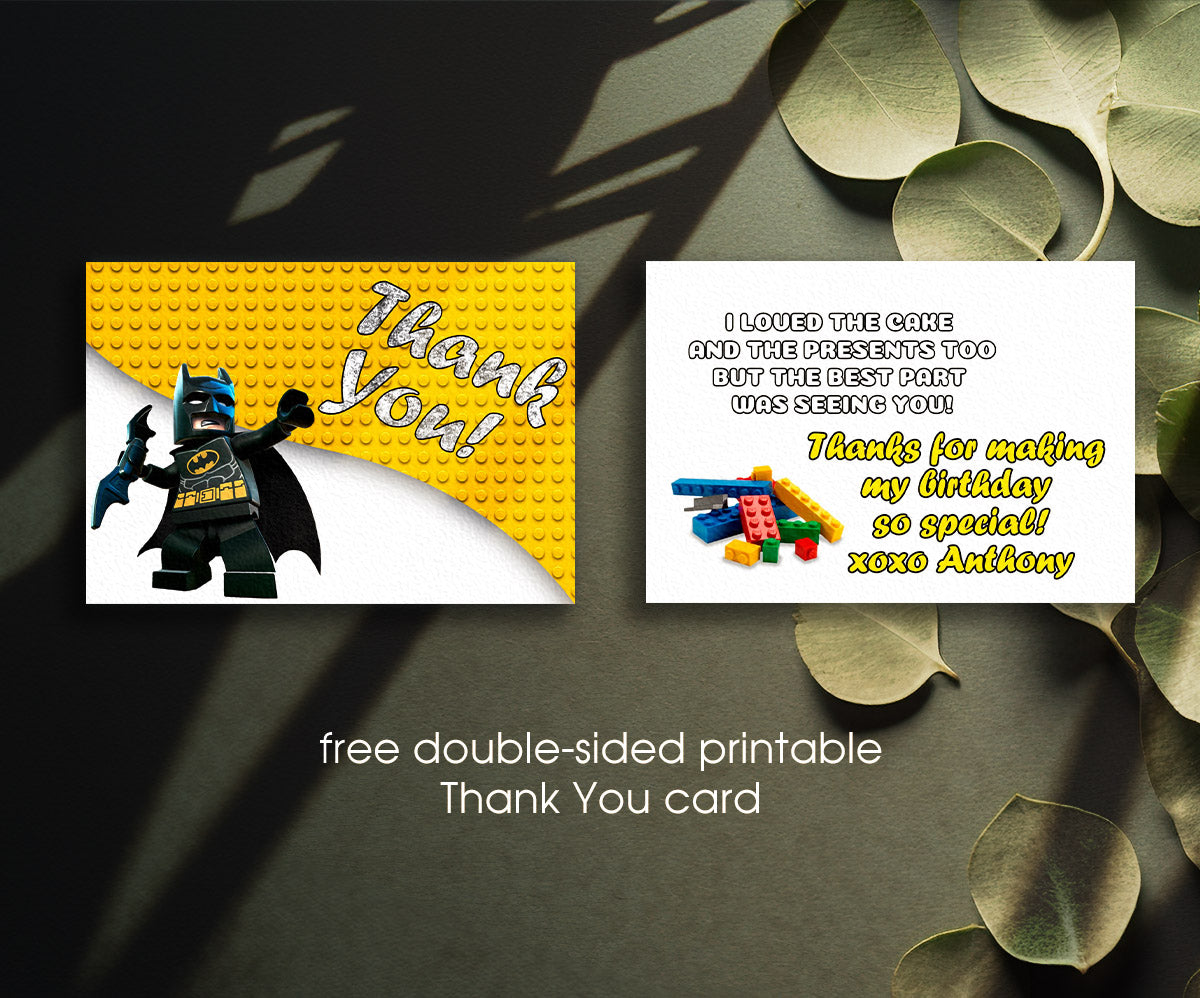 Lego Minifigures customizable invitation template | Share or Print | OD432
