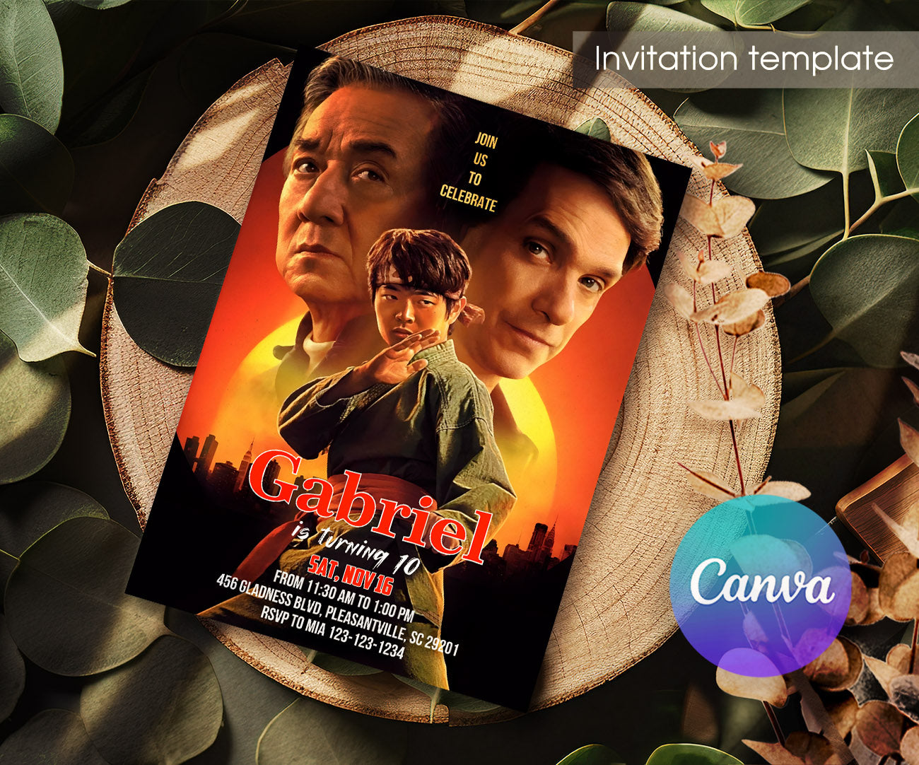 Karate Kid Legends customizable invitation template | Share or Print | JO150