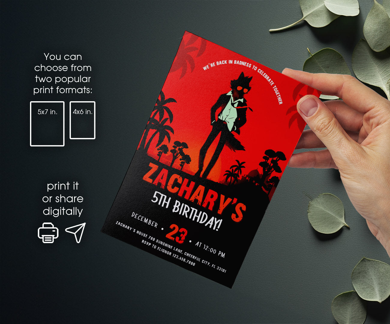 Bad Guys customizable invitation template | Share or Print | HG133