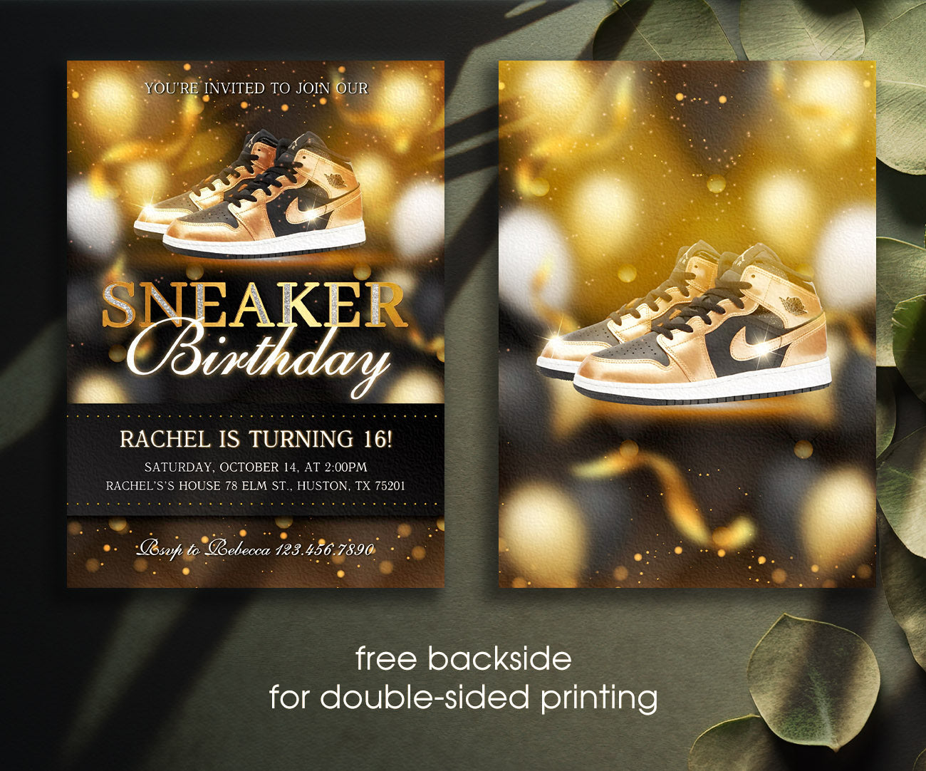 Sneaker Ball Air Jordan Nike customizable invitation template | Share or Print | ZB273